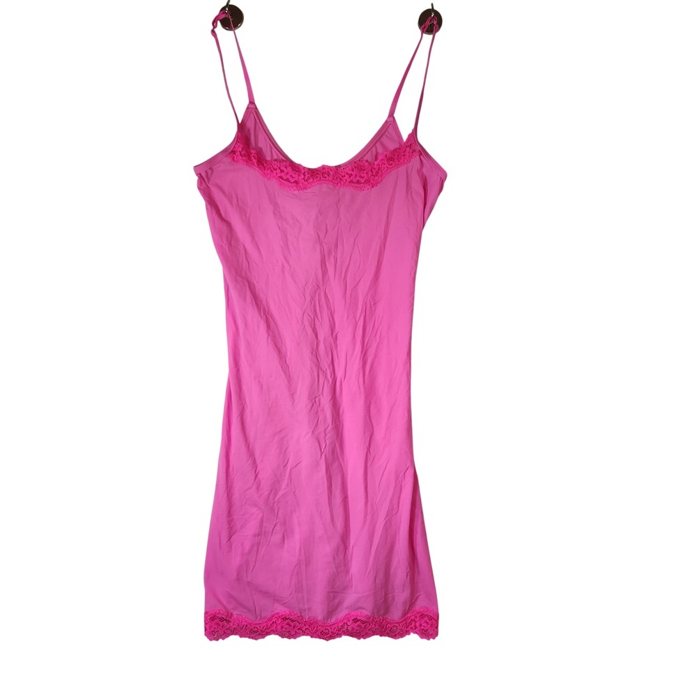 Xhilaration Pink Lace Trim Camisole Slip Dress Adjustable Straps Size s